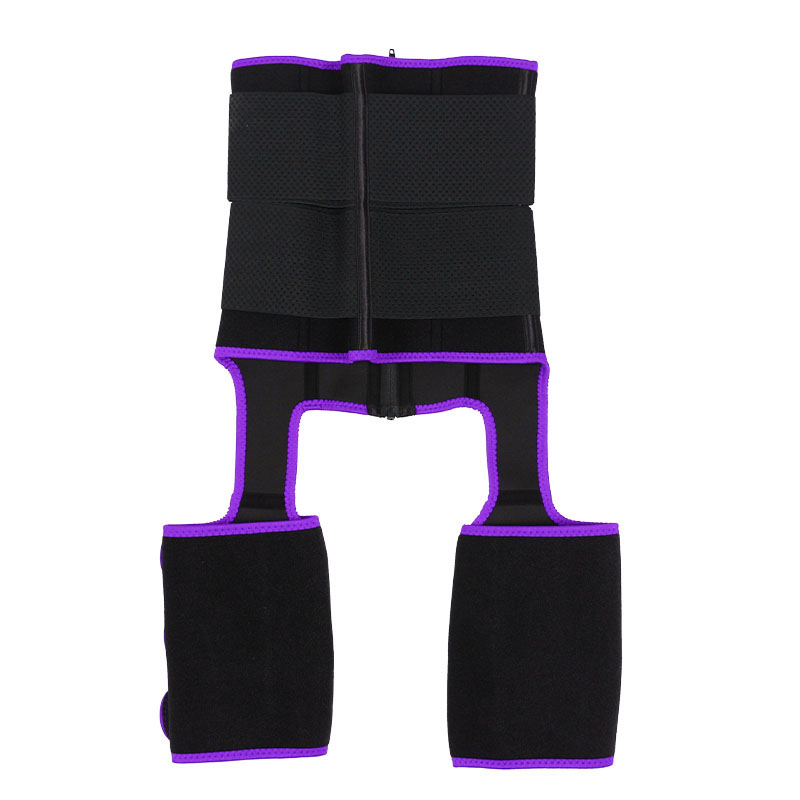 Neoprene Waist Trainer Thigh Shaper with Leather Labels MHW100120PU