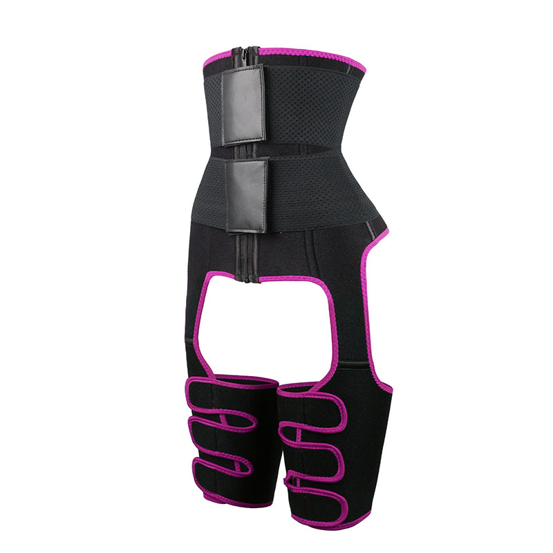 Neoprene Waist Trainer Thigh Shaper with Leather Labels MHW100120P