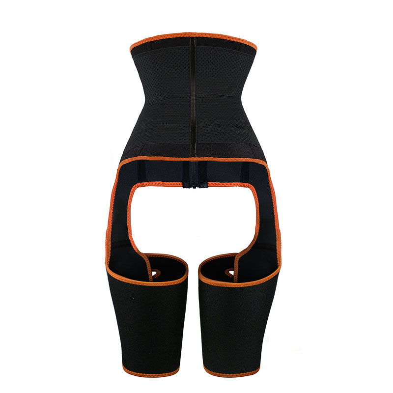 Neoprene Waist Trainer Thigh Shaper with Leather Labels MHW100120O