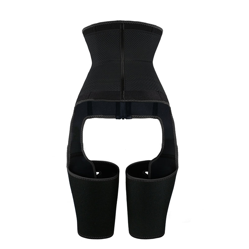 Neoprene Waist Trainer Thigh Shaper with Leather Labels MHW100120B