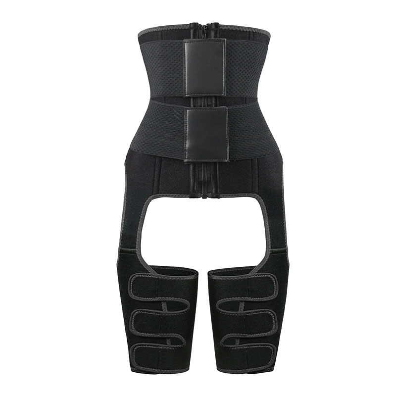Neoprene Waist Trainer Thigh Shaper with Leather Labels MHW100120B
