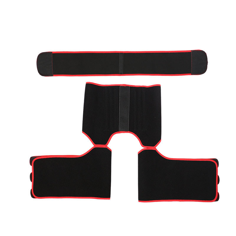 Red Neoprene Waist&Thigh Shaper with Single Detachable Belt MHW100118R