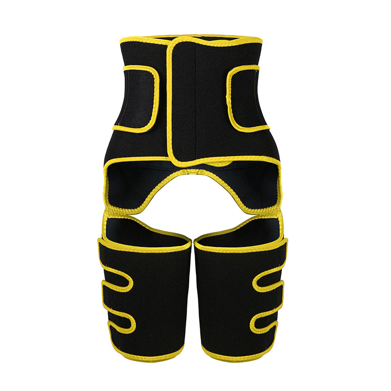 Yellow Neoprene Waist&Thigh Shaper with Single Detachable Belt MHW100118Y