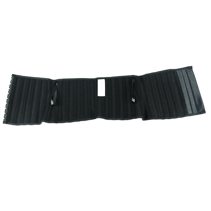 Black 7 Inches 25 Steel Bone Smooth Latex Waist Trainer MH1943B