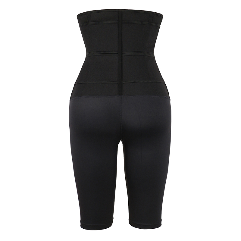 9-steel bone Neoprene double belt five-point jumpsuit bodyshaper MHW100133B