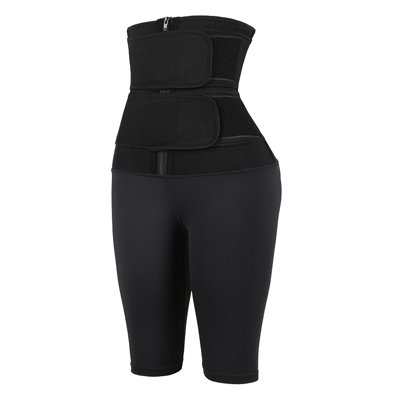 9-steel bone Neoprene double belt five-point jumpsuit bodyshaper MHW100133B