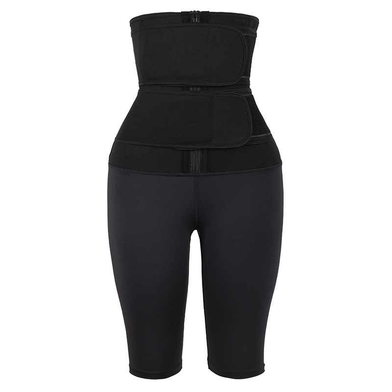 9-steel bone Neoprene double belt five-point jumpsuit bodyshaper MHW100133B