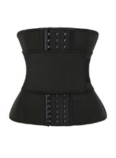 Neoprene Single Belt Waist Trainer with Hooks MHW100084B