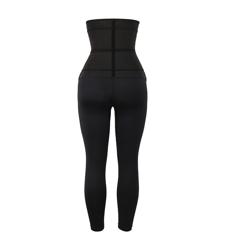 9 Steel Bones Neoprene Doubelt belt waist trainer jumpsuit MHW100130B