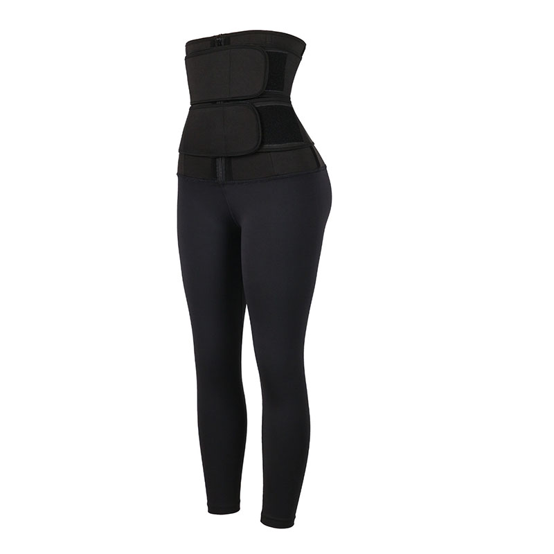 9 Steel Bones Neoprene Doubelt belt waist trainer jumpsuit MHW100130B