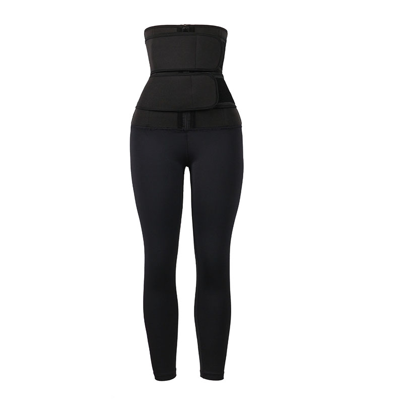 9 Steel Bones Neoprene Doubelt belt waist trainer jumpsuit MHW100130B