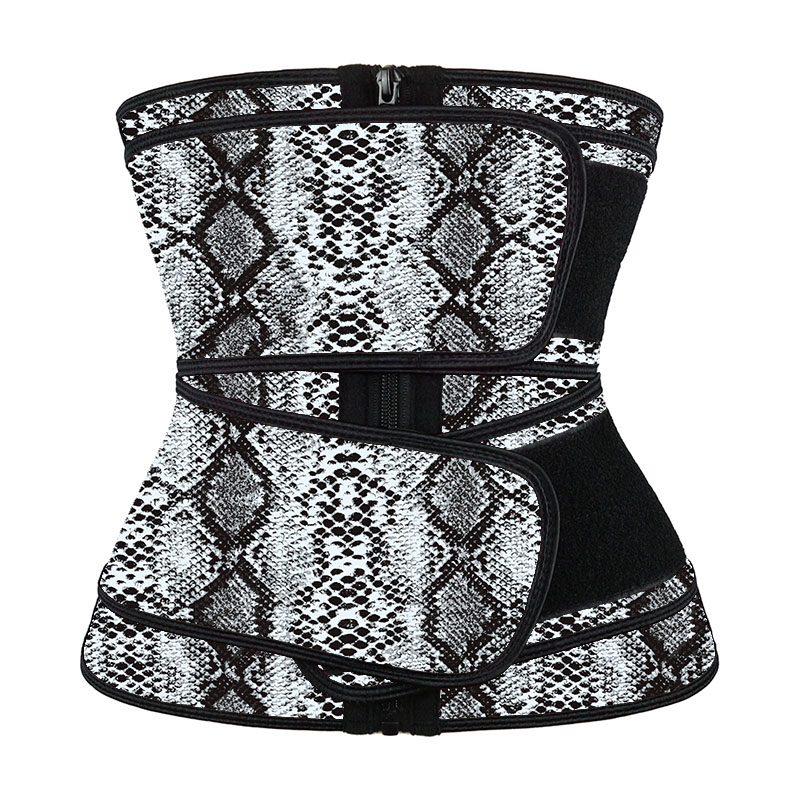 Latex Double Belt with Snake Print MH1949CP