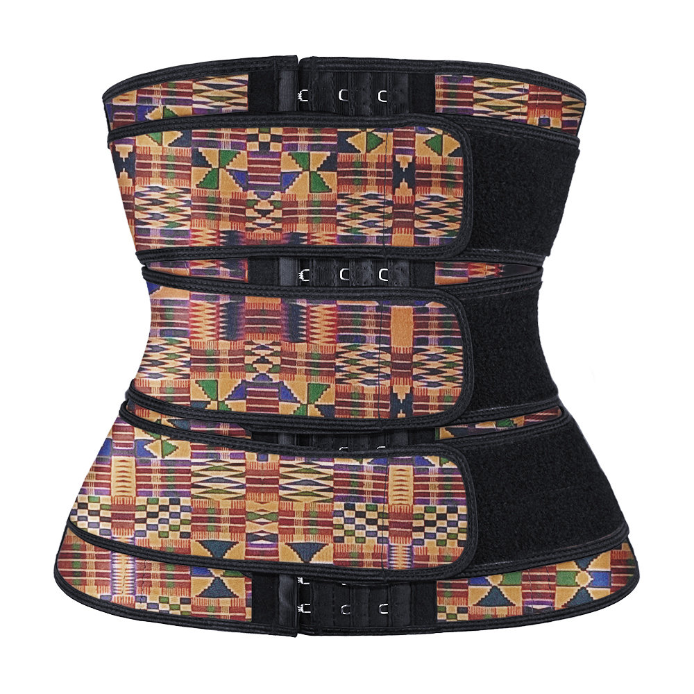 Latex Three Belt with African Print MHW100004