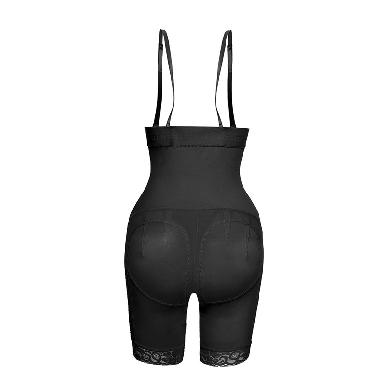 Black Adjustable Hooks One-piece Belly-lifting Shapewear