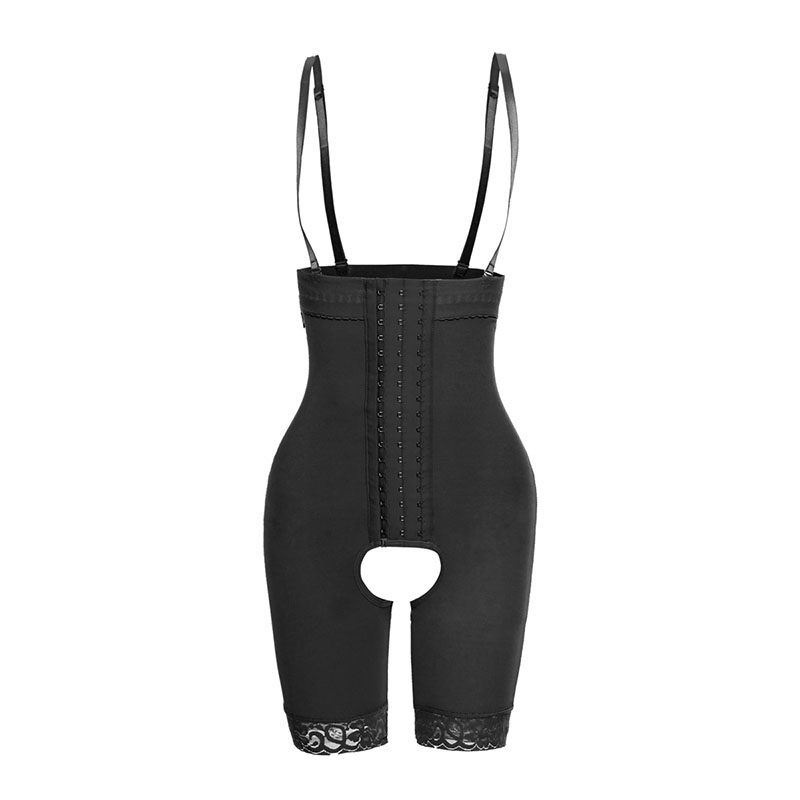 Black Adjustable Hooks One-piece Belly-lifting Shapewear