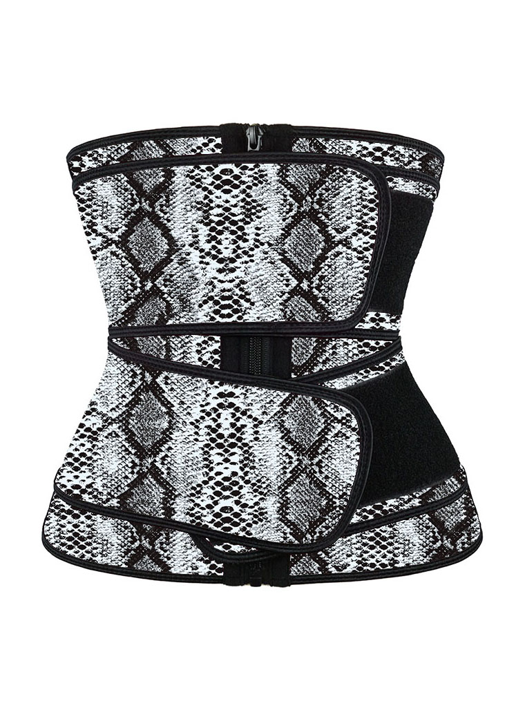 Latex Double Belt with Snake Print MH1949CP