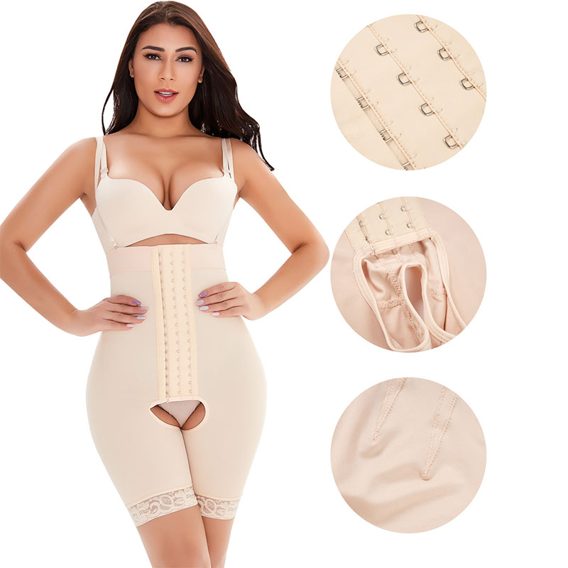 Nude Adjustable Hooks One-piece Belly-lifting Shapewear