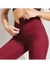 Red High Waist Legging with Hooks MH133566R