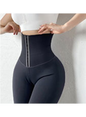 Black High Waist Legging with Hooks MH133566B