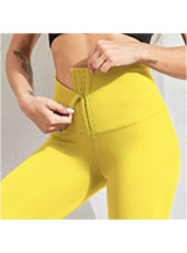 Yellow High Waist Legging with Hooks MH133566Y
