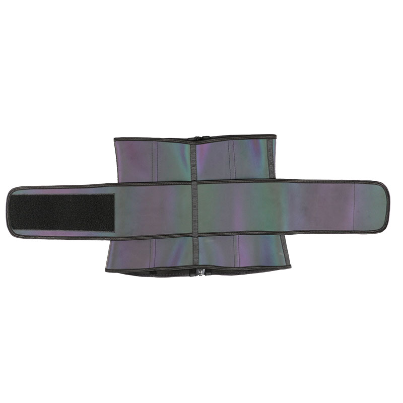 Laser discoloration Double Belt Latex With Zipper MHW1698C