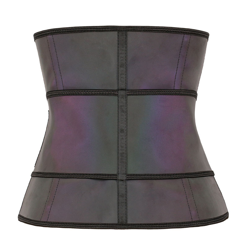Laser discoloration Double Belt Latex With Zipper MHW1698C