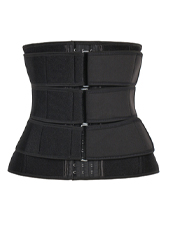 9 steel bones three detachable square buckle and pulley hooks waist trainer MHW100195B