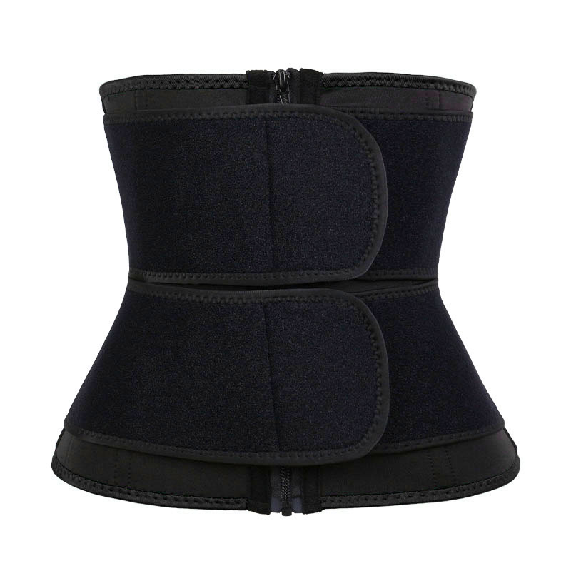 OK Fabric Double Straps Zipper Neoprene Waist Trainer MHW100159B