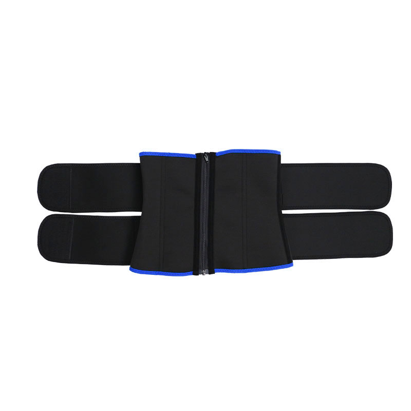 OK Fabric Double Straps Zipper Neoprene Waist Trainer MHW100159BL