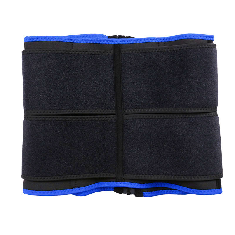 OK Fabric Double Straps Zipper Neoprene Waist Trainer MHW100159BL