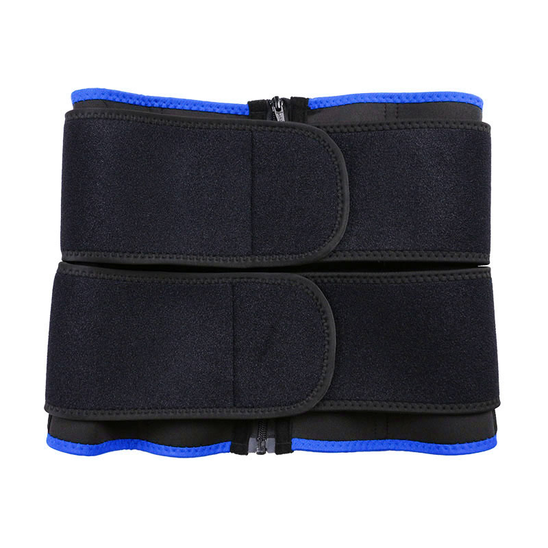 OK Fabric Double Straps Zipper Neoprene Waist Trainer MHW100159BL