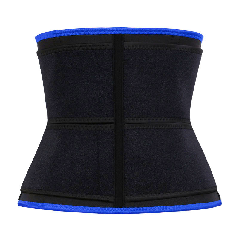 OK Fabric Double Straps Zipper Neoprene Waist Trainer MHW100159BL