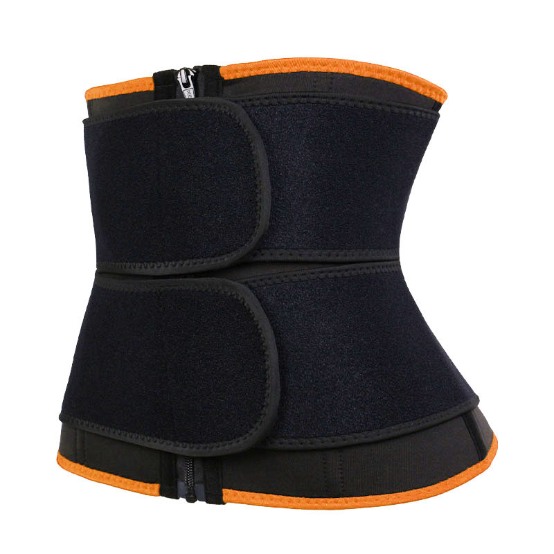OK Fabric Double Straps Zipper Neoprene Waist Trainer MHW100159O