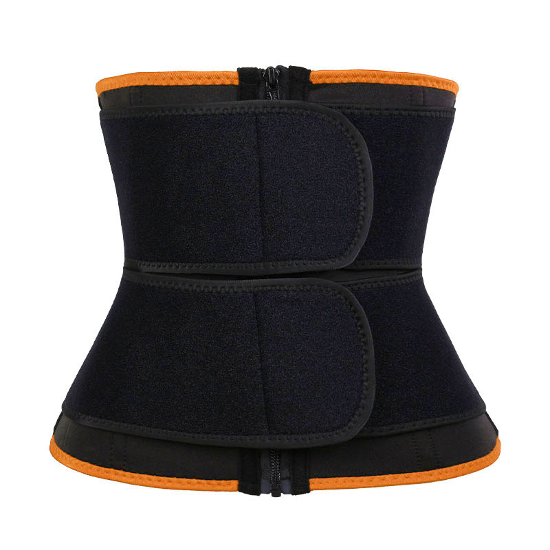 OK Fabric Double Straps Zipper Neoprene Waist Trainer MHW100159O