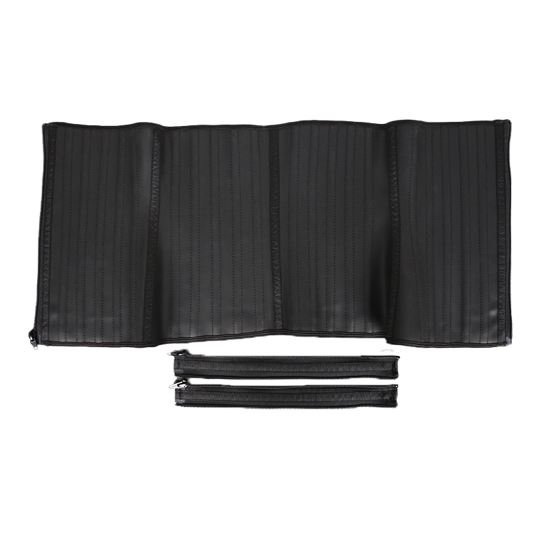 27 steel bones latex waist trainer with 3 removable YKK zipper MHW100203