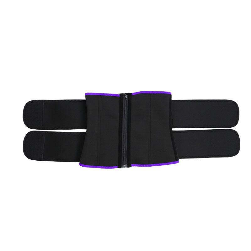 OK Fabric Double Straps Zipper Neoprene Waist Trainer MHW100159PU