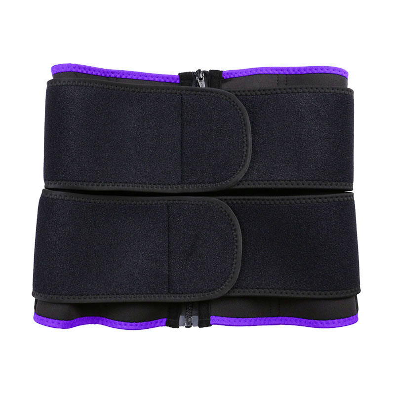 OK Fabric Double Straps Zipper Neoprene Waist Trainer MHW100159PU