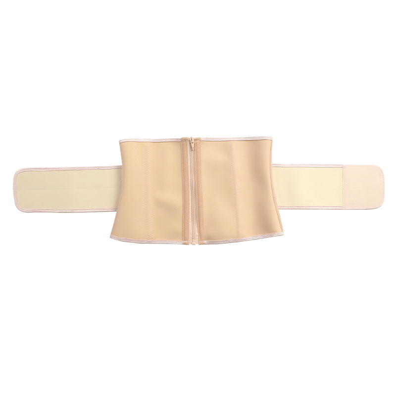 9 inch Nude Latex Single Belt Waist Trainer with zipper MHW100164N