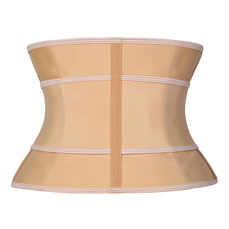 9 inch Nude Latex Single Belt Waist Trainer with zipper MHW100164N