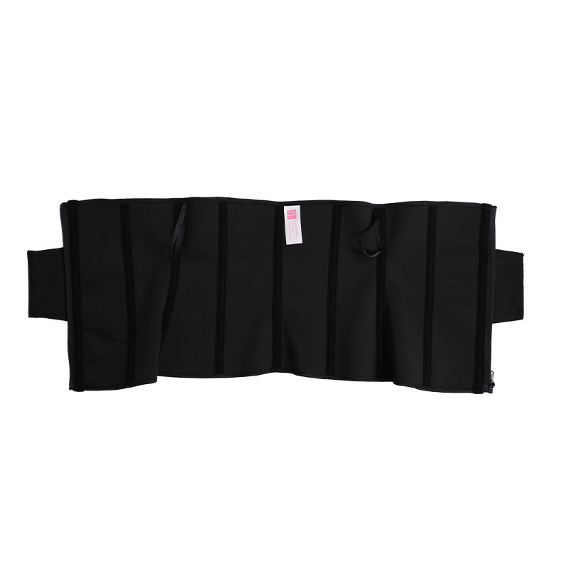 11.5 Inch 9 Steel Bones Three-layers Latex Velcro Stretch Belt with Zipper MHW100154PU