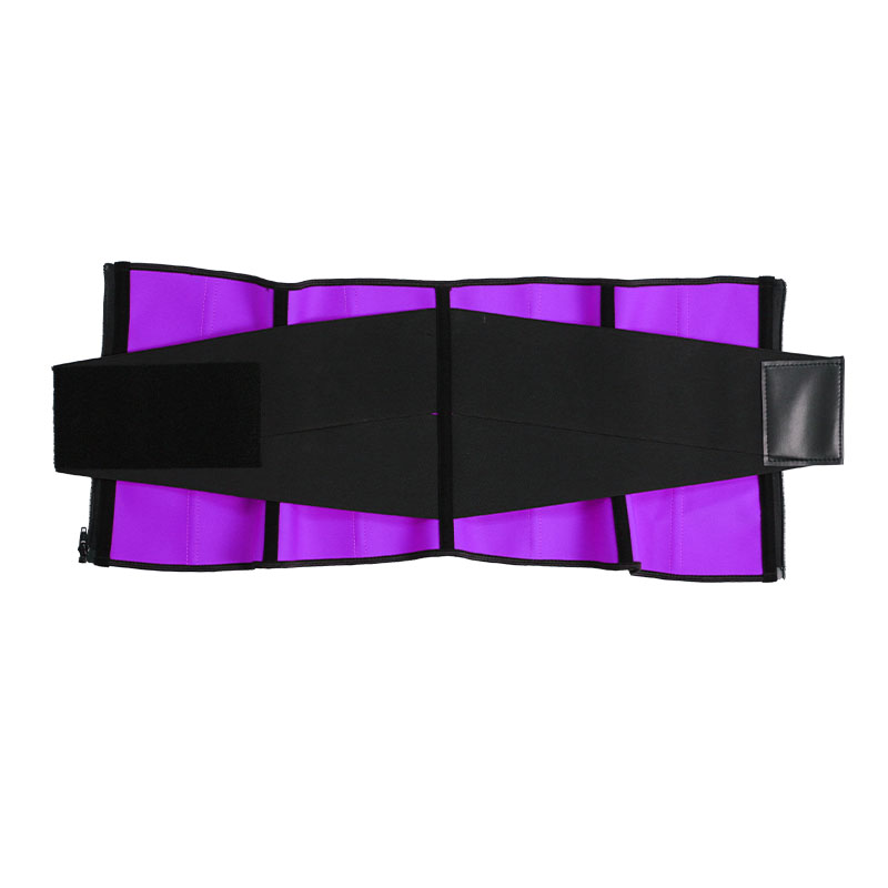 11.5 Inch 9 Steel Bones Three-layers Latex Velcro Stretch Belt with Zipper MHW100154PU