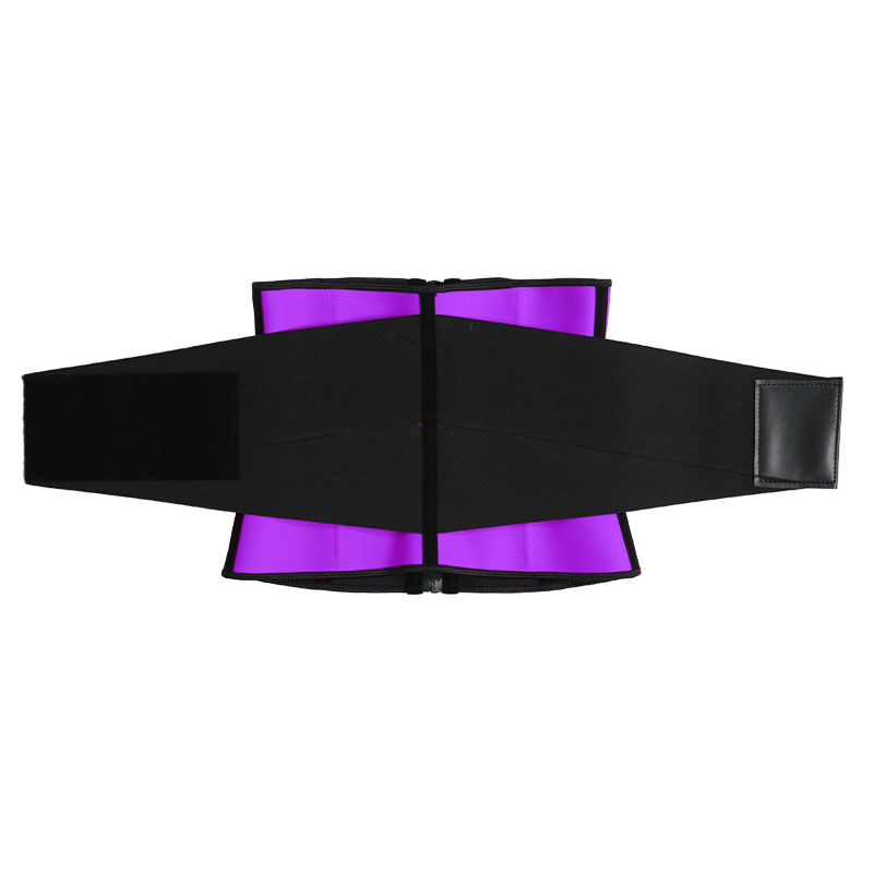 11.5 Inch 9 Steel Bones Three-layers Latex Velcro Stretch Belt with Zipper MHW100154PU