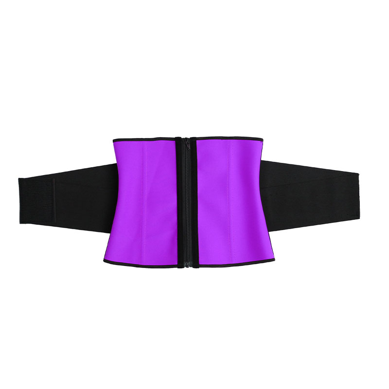 11.5 Inch 9 Steel Bones Three-layers Latex Velcro Stretch Belt with Zipper MHW100154PU