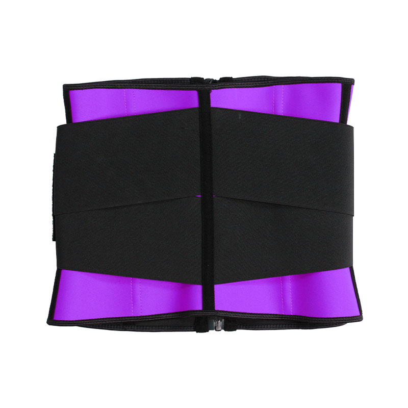 11.5 Inch 9 Steel Bones Three-layers Latex Velcro Stretch Belt with Zipper MHW100154PU