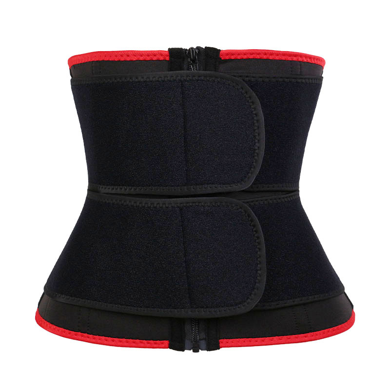 OK Fabric Double Straps Zipper Neoprene Waist Trainer MHW100159R