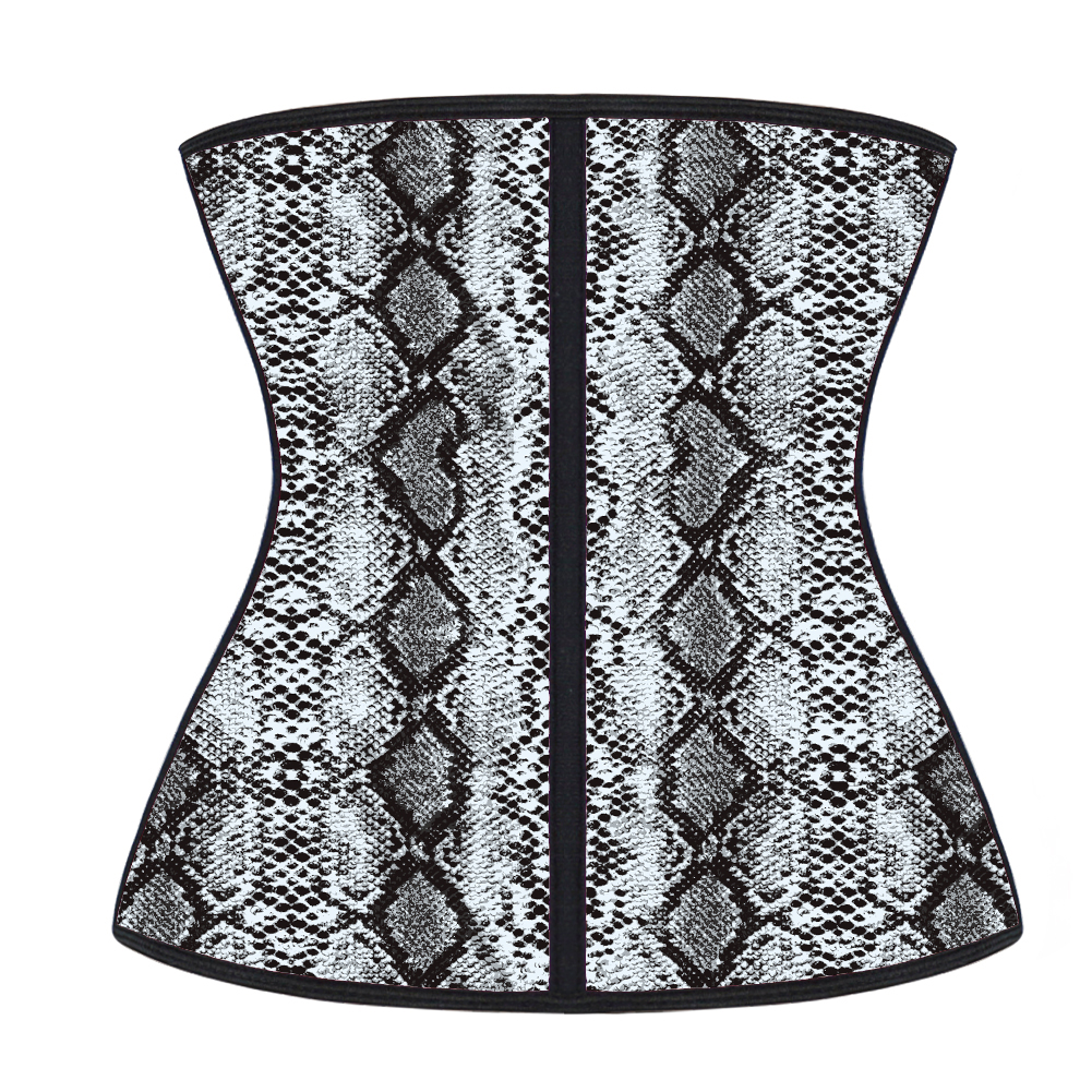 Snake Print Latex Single Belt with Zipper MH1066CP