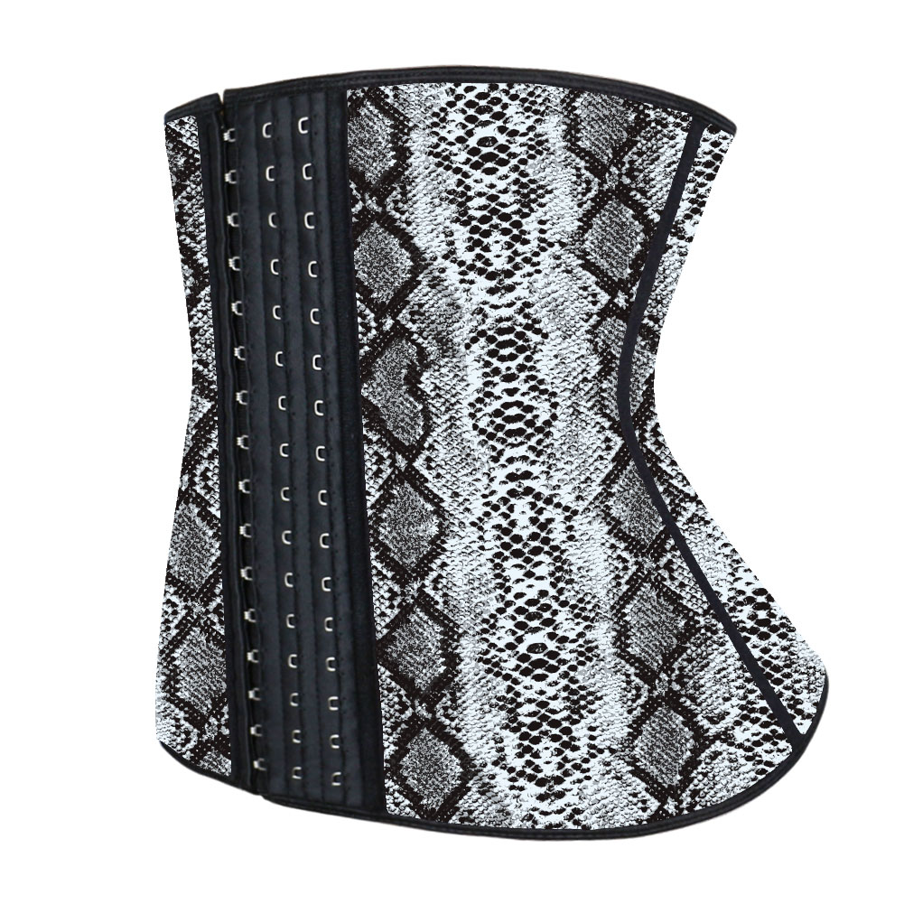 Snake Print Latex Single Belt with Zipper MH1066CP