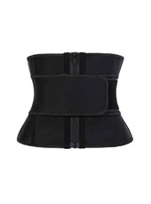 9 Inches Black Latex Single Belt Waist Trainer MHW100164B