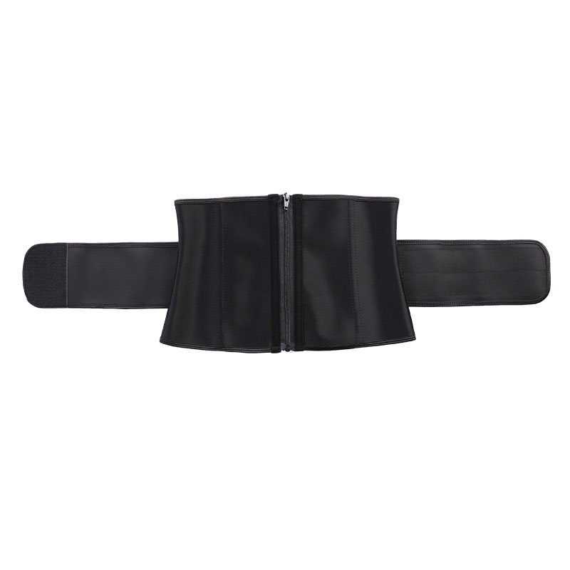 9 Inches Black Latex Single Belt Waist Trainer MHW100164B