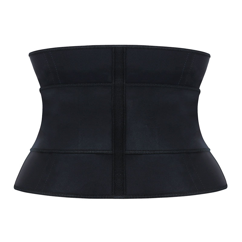 9 Inches Black Latex Single Belt Waist Trainer MHW100164B